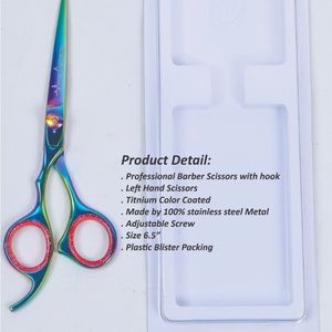 Left handed Professional Barber Hair Dressing Razor Cutting Scissor